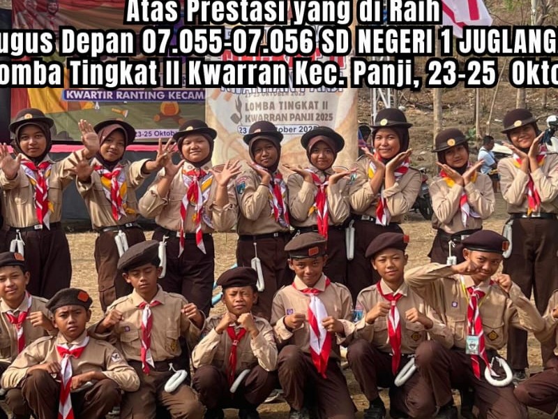 SD Negeri 1 Juglangan Raih Prestasi Gemilang di Lomba Tingkat II Kwarran Panji 2025
